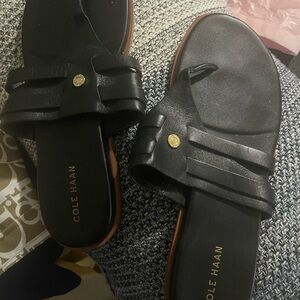 Cole Haan Black Leather Sandals
